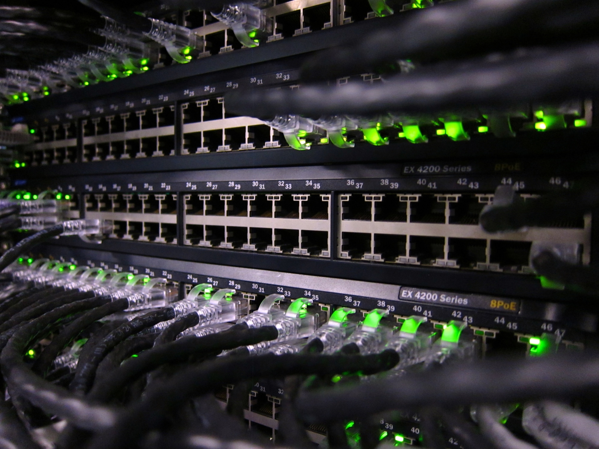 Network cables in a data center