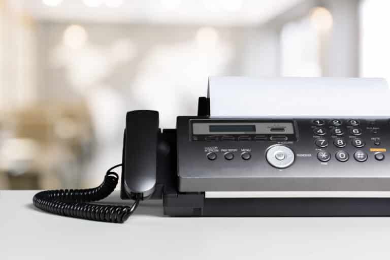 fax machine in office